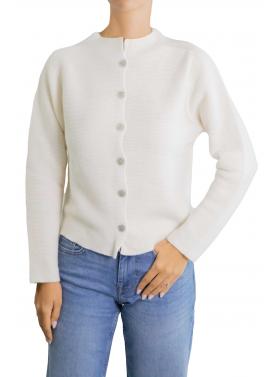 Cardigan bordo con diamantini 